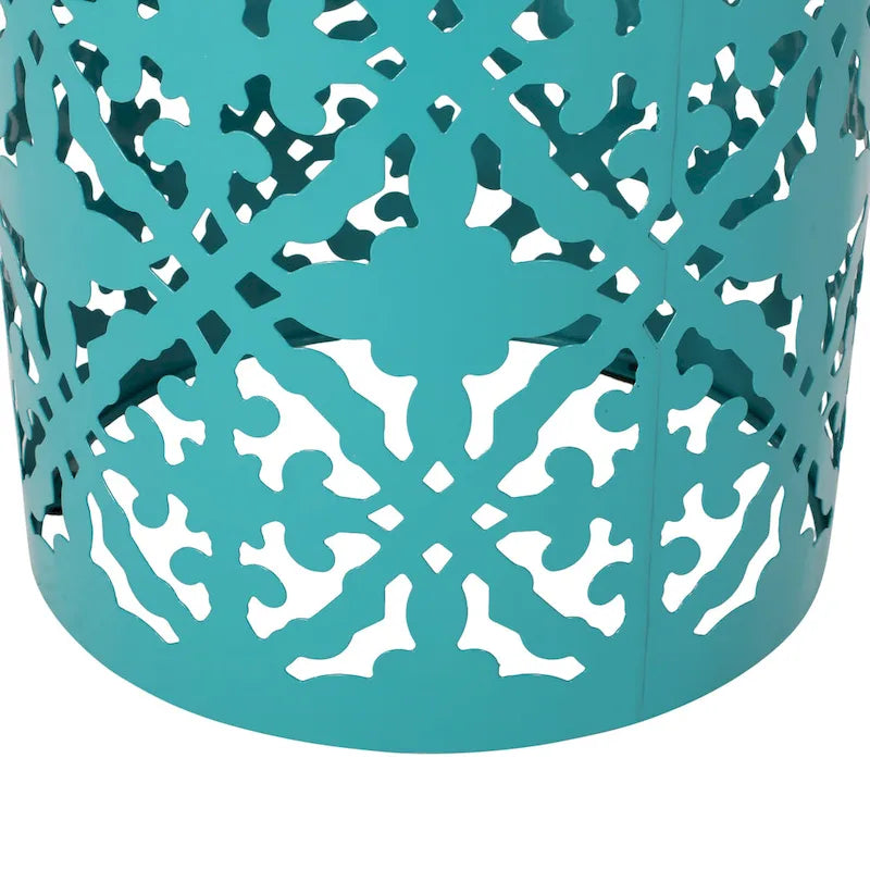 Table d'appoint Castana d'extérieur en dentelle découpée par Christopher Knight Home