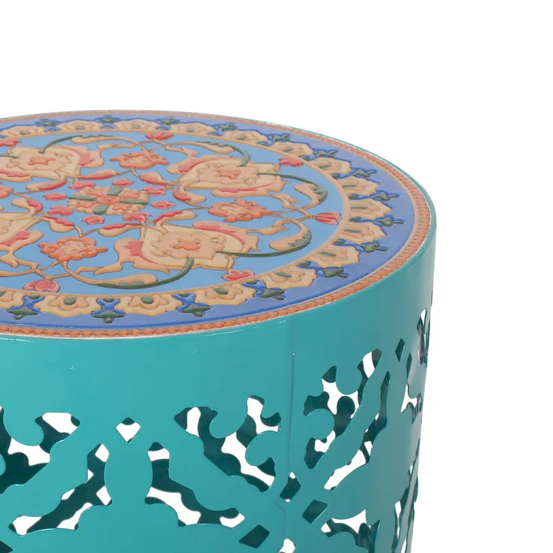 Table d'appoint Castana d'extérieur en dentelle découpée par Christopher Knight Home