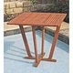 Table basse carrée inversée Royal Tahiti Balau, 71 cm