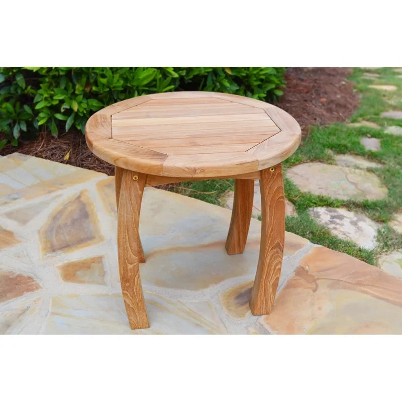 Table d'appoint ronde d'extérieur en teck Jakarta