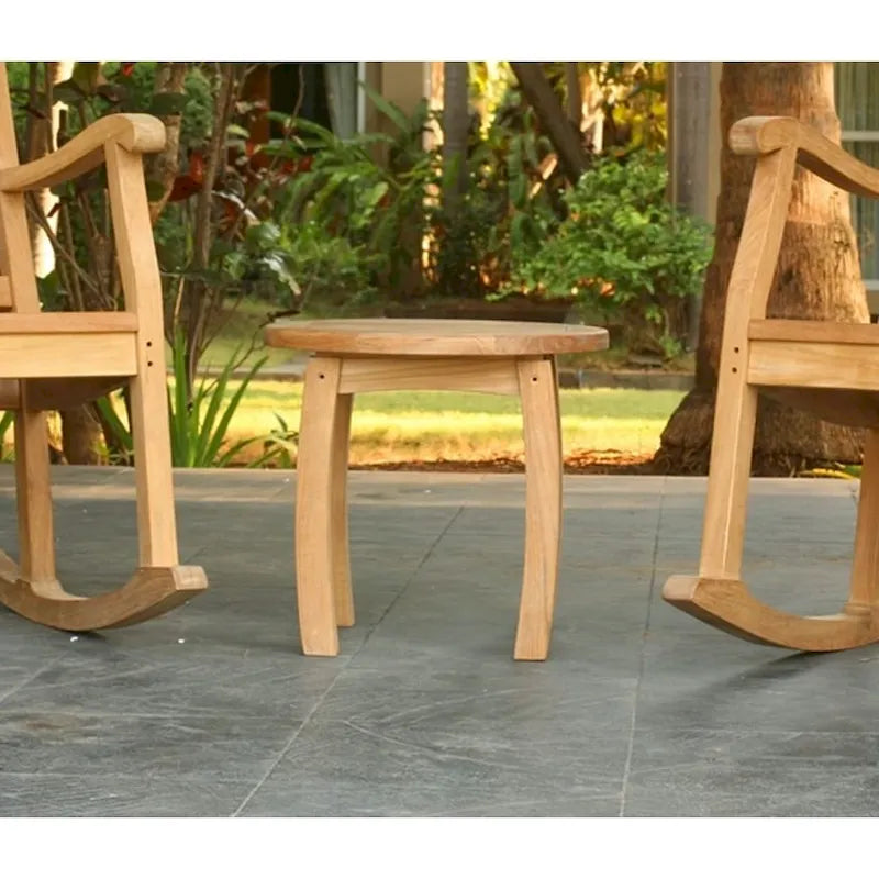 Table d'appoint ronde d'extérieur en teck Jakarta