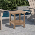 18.9 Outdoor Square Double Floor HIPS Resin Side Table