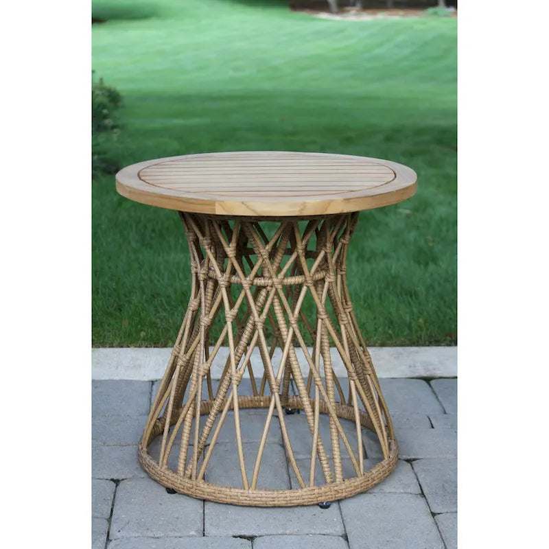 Table d'appoint Samera en teck et style bohème