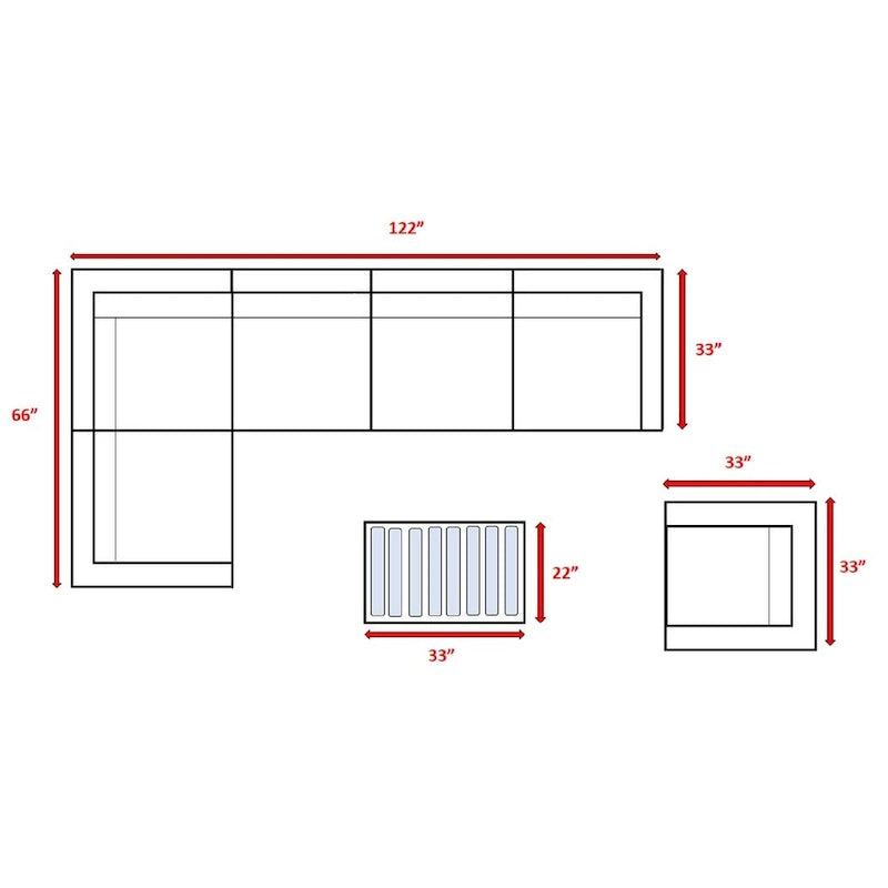 Ensemble de mobilier de jardin modulable 7 pièces gris avec coussins et fauteuils pivotants
