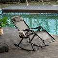 Chaise longue inclinable zéro gravité grise Outsunny