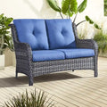 Gymojoy Canapé d'extérieur en osier avec coussin, canapé de patio en rotin