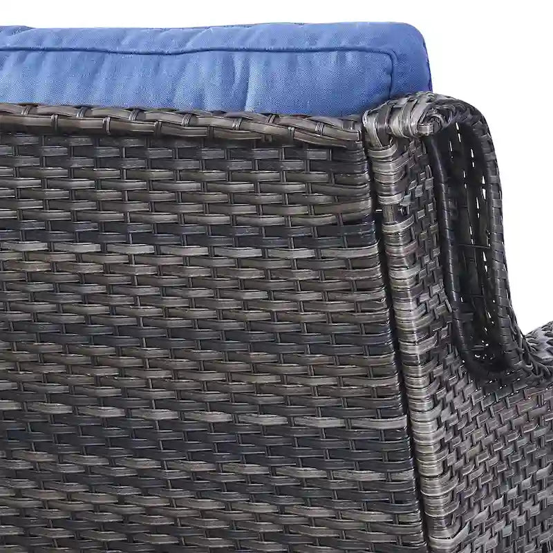 Gymojoy Canapé d'extérieur en osier avec coussin, canapé de patio en rotin