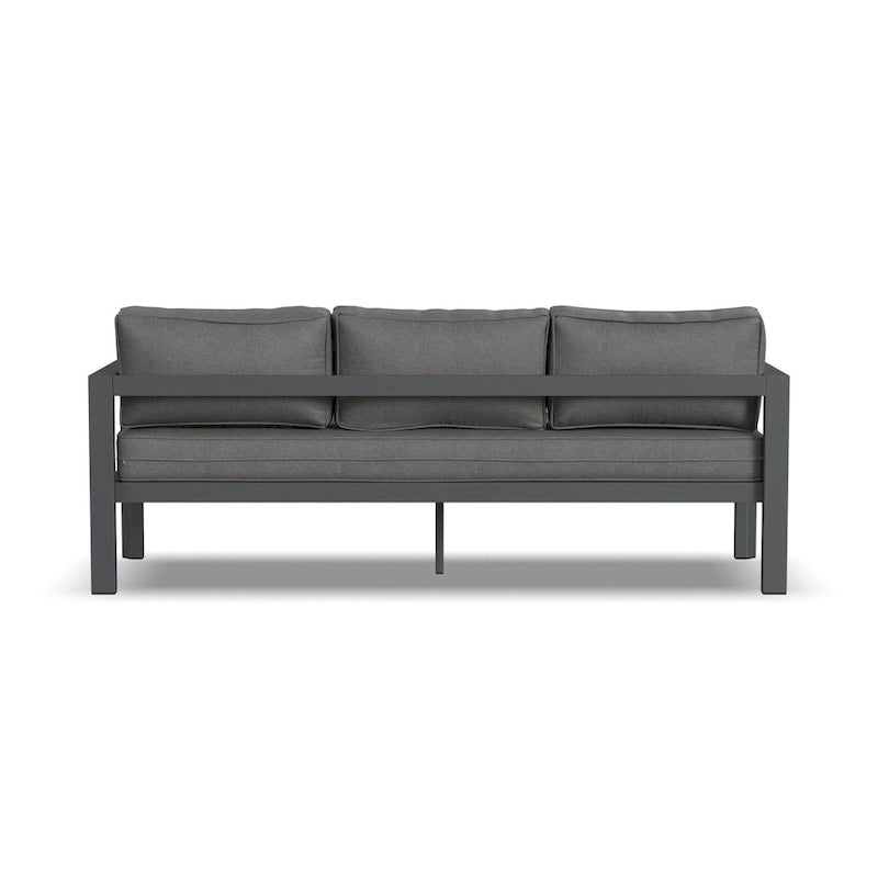Canapé d'extérieur en aluminium gris Grayton – 81 x 32 x 29
