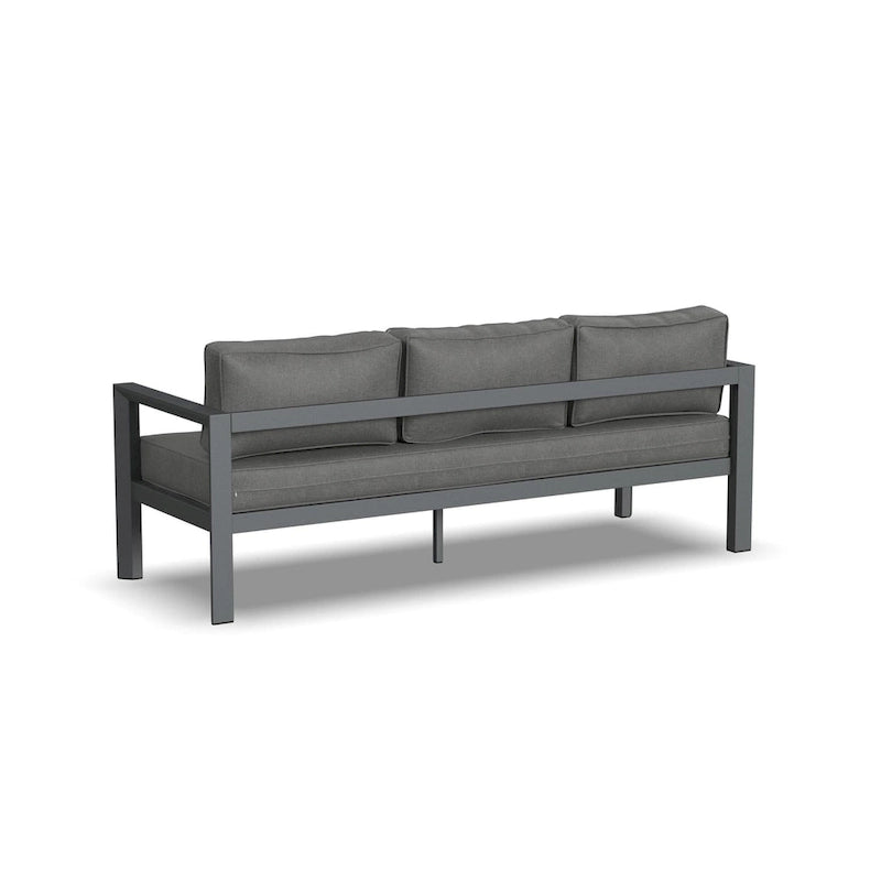 Canapé d'extérieur en aluminium gris Grayton – 81 x 32 x 29