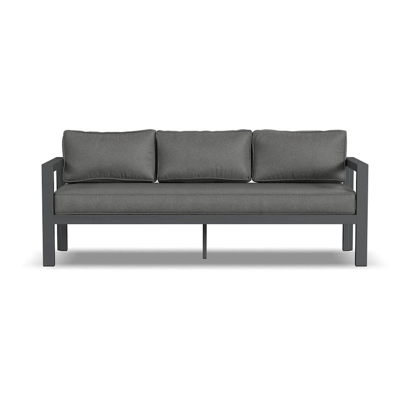 Canapé d'extérieur en aluminium gris Grayton – 81 x 32 x 29
