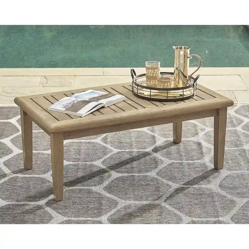 Signature Design by Ashley Ensemble d'extérieur 2 pièces Clare View beige – 81 larg. x 35 prof. x 32 haut.