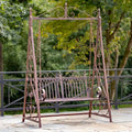 Iron Swing Bench Tserovani in Bronze - 57.5x35x91
