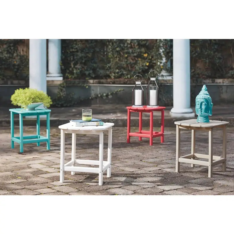 Table d'appoint rectangulaire d'extérieur en polyéthylène tout temps Sundown Treasure de Signature Design by Ashley - Marron grisâtre