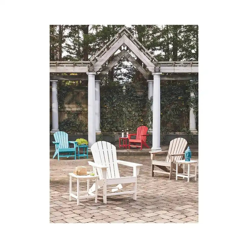 Table d'appoint rectangulaire d'extérieur en polyéthylène tout temps Sundown Treasure de Signature Design by Ashley - Marron grisâtre