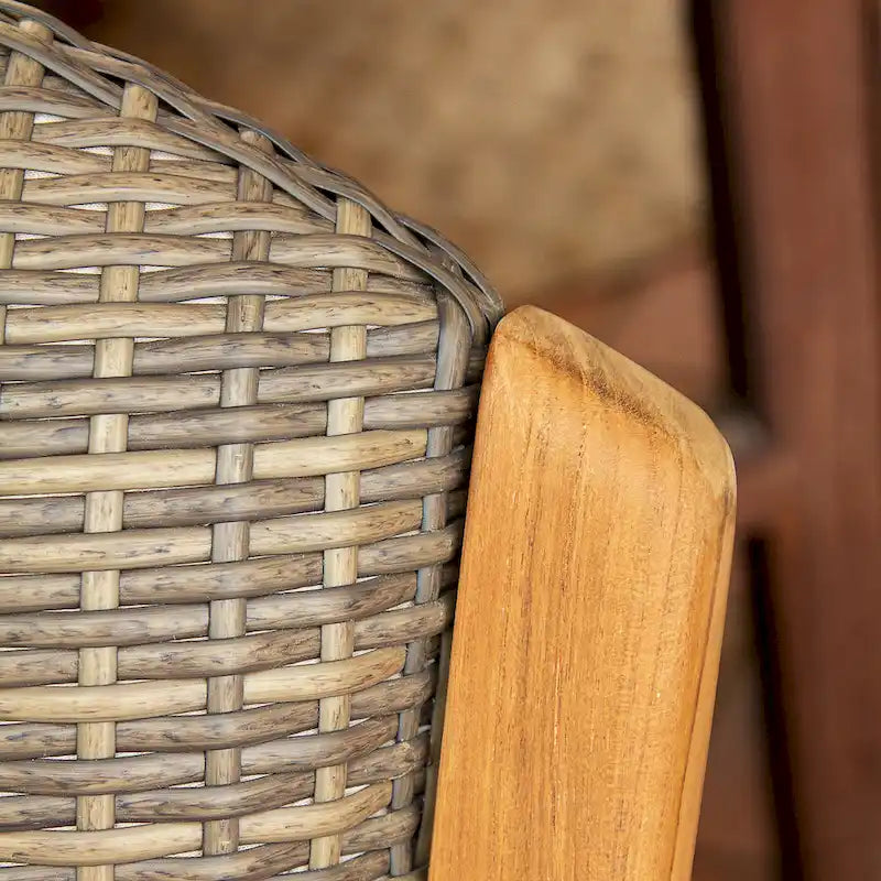 Fauteuil à bascule d'extérieur en bois de teck 3 pièces Cambridge Casual Auburn