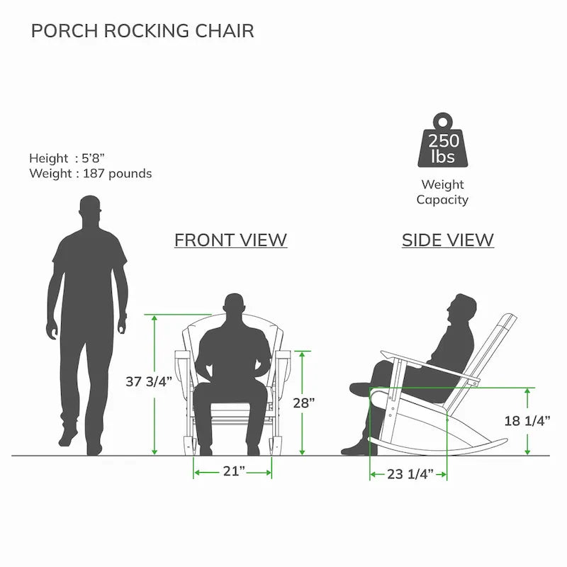 Fauteuil à bascule d'extérieur en bois de teck 3 pièces Cambridge Casual Auburn