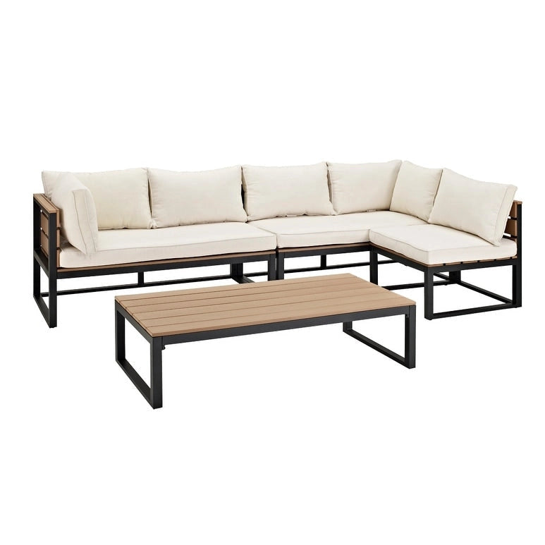 Middlebrook Hampton ensemble de 4 meubles de sectionnel et table basse d'extérieur