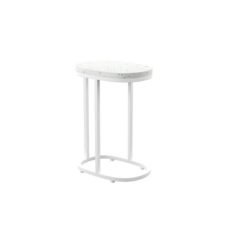 Tables gigognes d'extérieur en pierre blanche Venido 2 pièces SEI Furniture