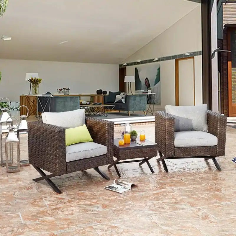Patio Festival X-Leg 3-Piece Outdoor Conversation Set