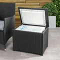 CorLiving Parksville Black Rattan Insulated Cooler Table