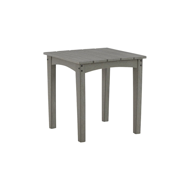 Table d'appoint d'extérieur carrée grise Visola en polyéthylène toutes saisons de Signature Design by Ashley - 53,34 cm L x 53,34 cm P x 60,96 cm H