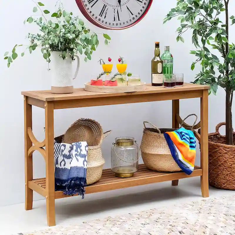 Cambridge Casual Lowell Teak Outdoor Console Table