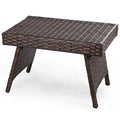 Table d'extérieur en osier, table basse pliante en rotin pour terrasse, table d'appoint