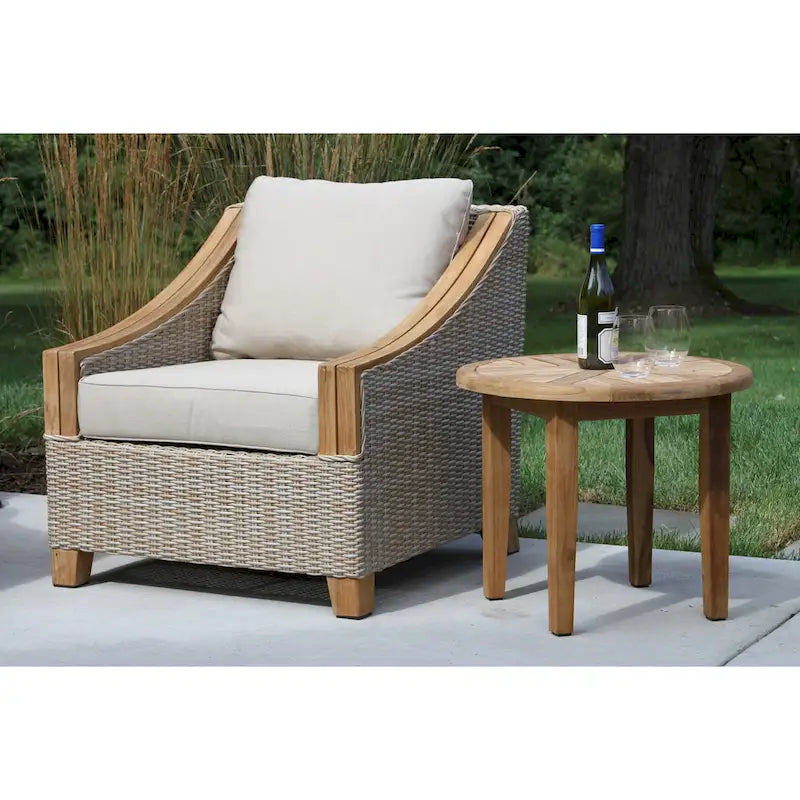 Table d'appoint ronde en teck Samera