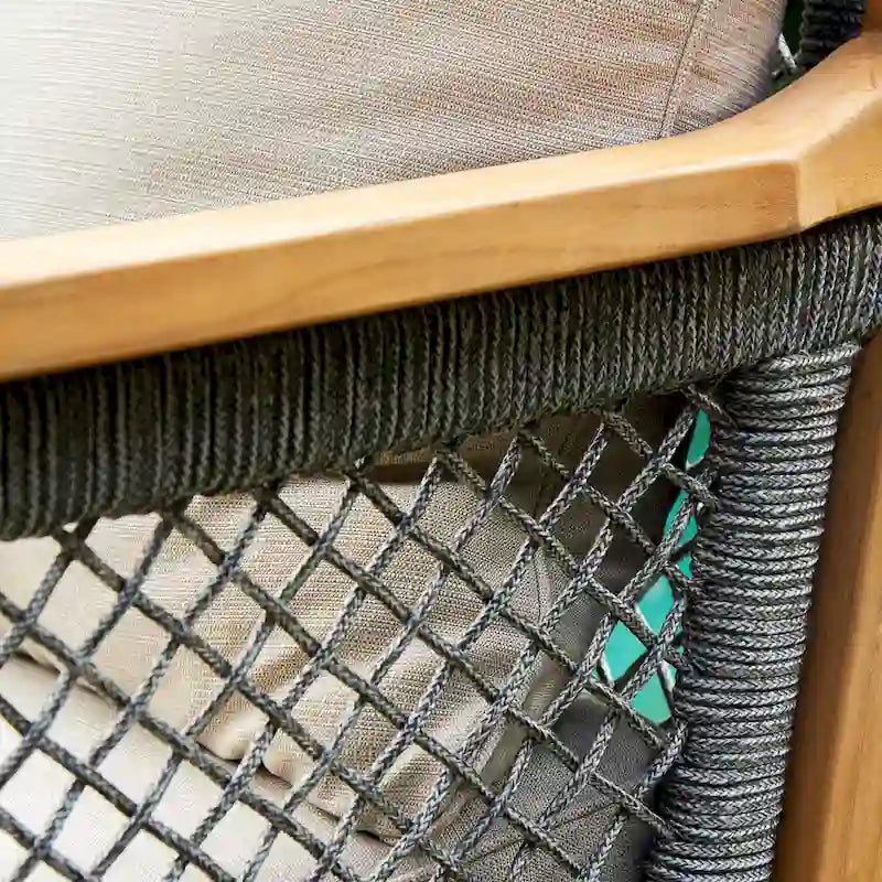 Canapé de patio en teck Nassau Cambridge Casual avec coussin