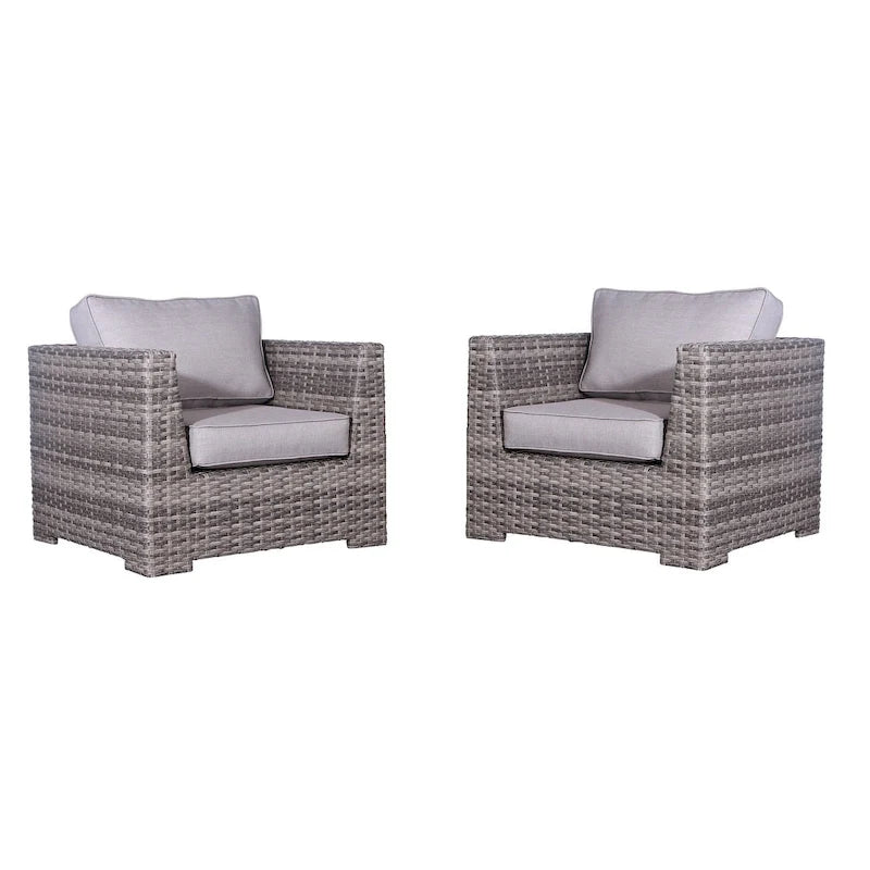 Fauteuil de salon LSI Letona 2 pièces avec coussin