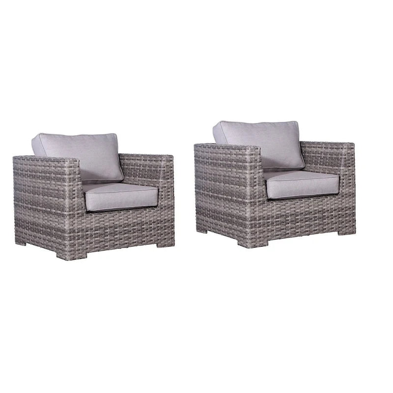 Fauteuil de salon LSI Letona 2 pièces avec coussin