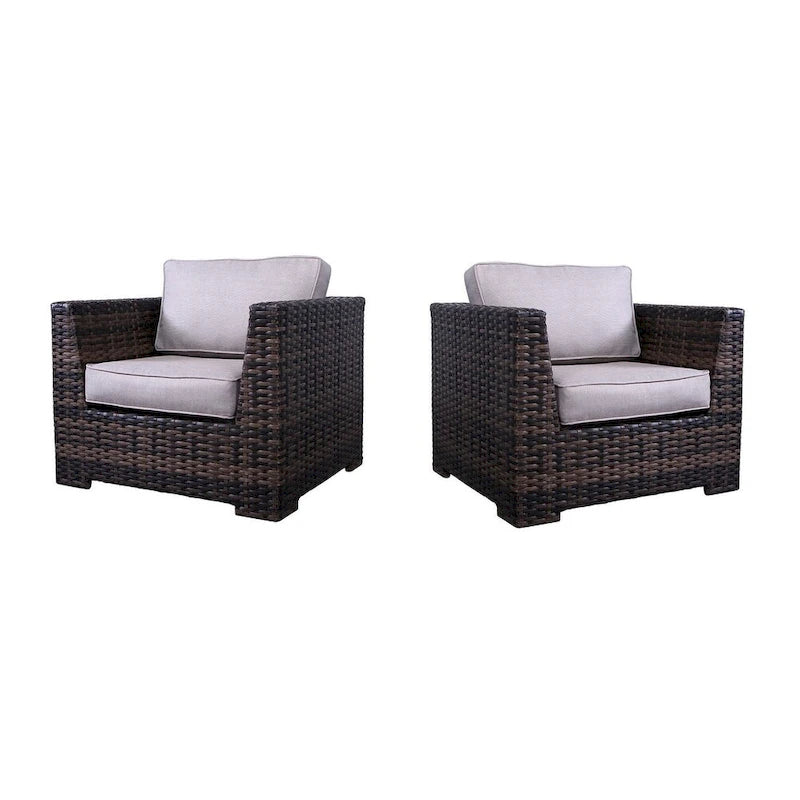 Fauteuil de salon LSI Letona 2 pièces avec coussin
