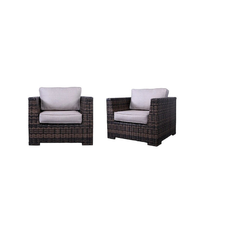 Fauteuil de salon LSI Letona 2 pièces avec coussin