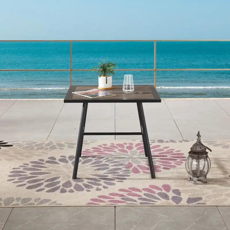 Patio Festival Outdoor Metal 25.2 Dining Table