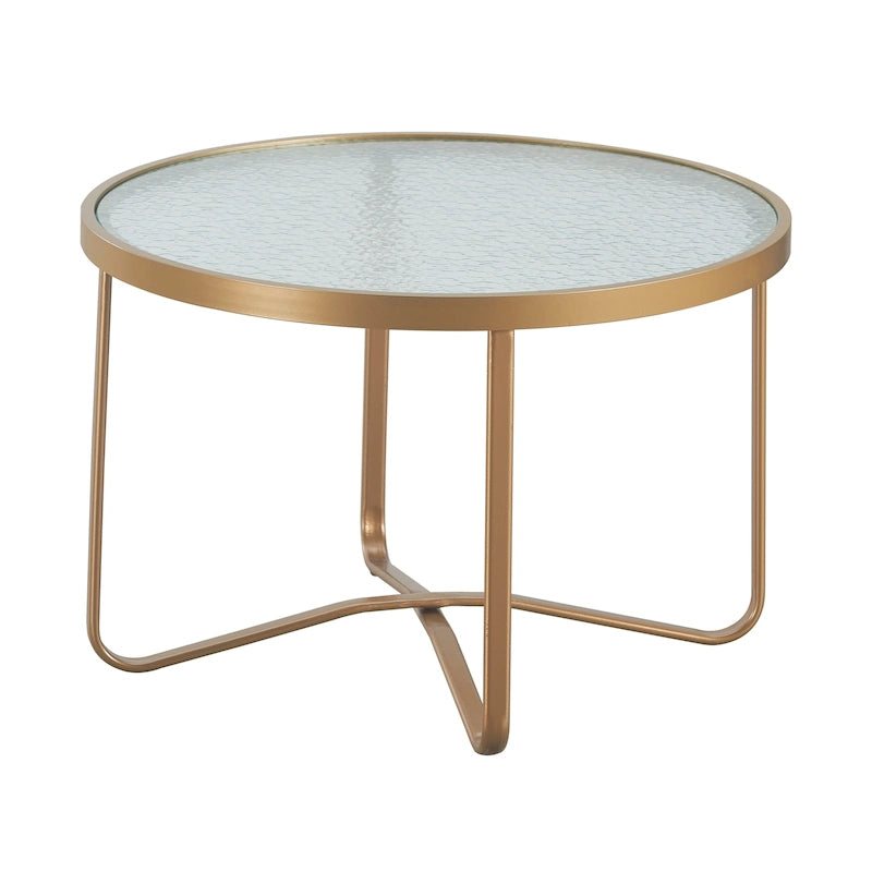 Table basse d'extérieur Mirabelle Elle Decor, Or français