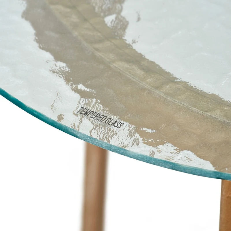Table basse d'extérieur Mirabelle Elle Decor, Or français