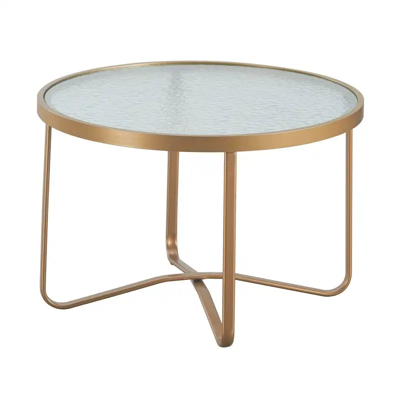 Table basse d'extérieur Mirabelle Elle Decor, Or français