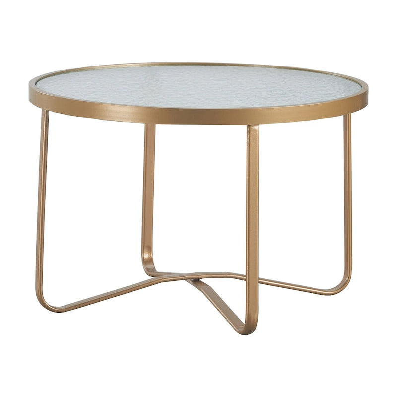 Table basse d'extérieur Mirabelle Elle Decor, Or français
