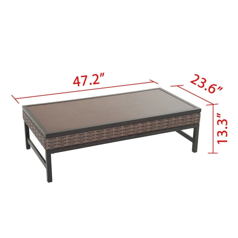 Table basse de collection d'extérieur d'angle droit Patio Festival