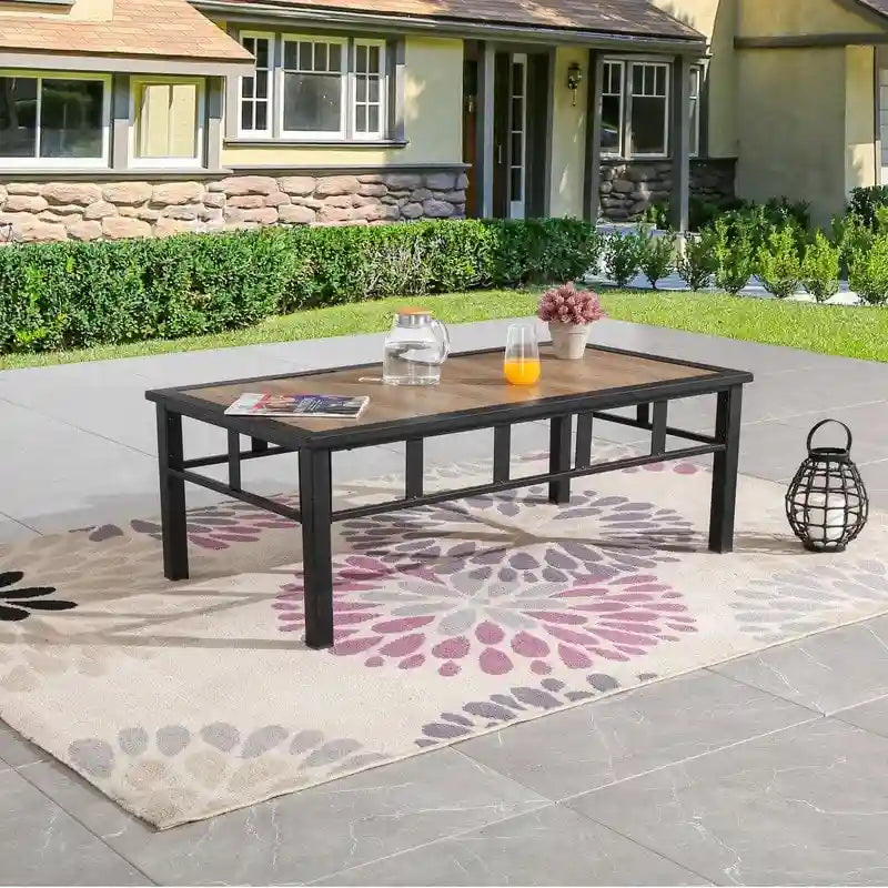 Patio Festival Table basse de jardin en métal de 118 cm de long