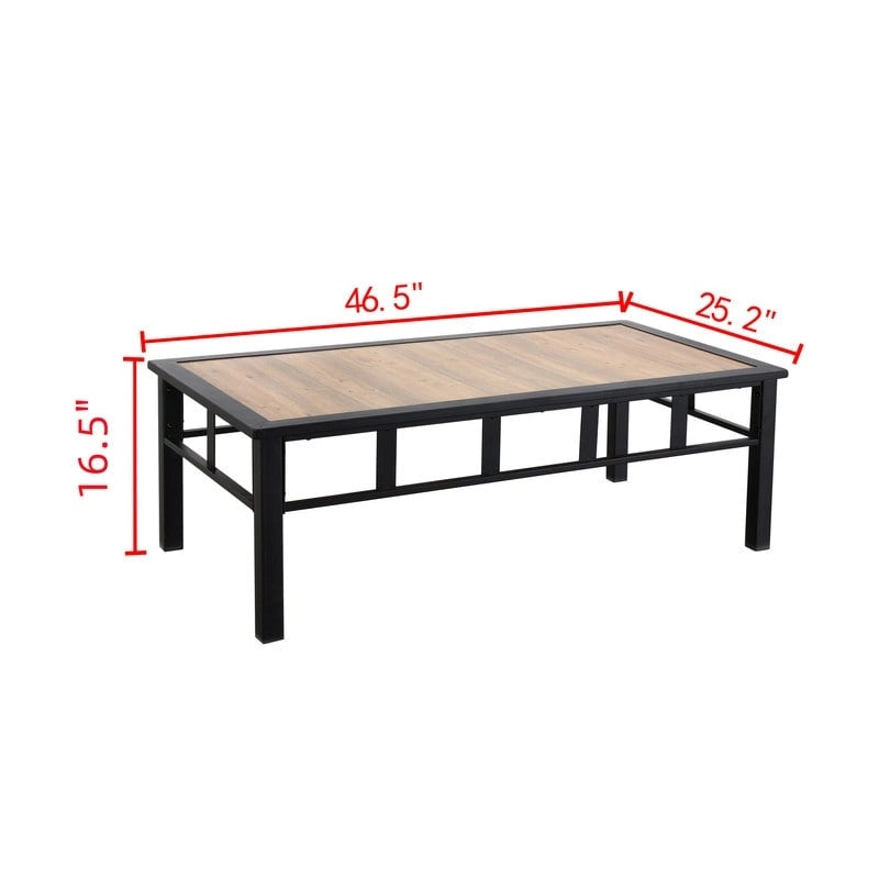 Patio Festival Table basse de jardin en métal de 118 cm de long