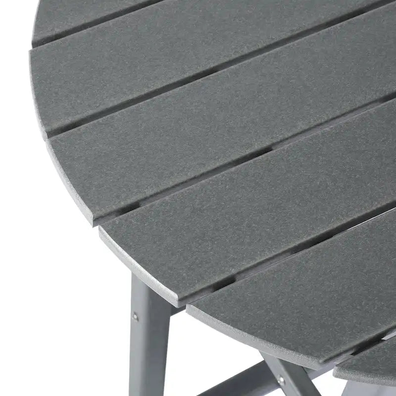 Table de bistro de comptoir ronde de 24 po toutes saisons d'extérieur en PEHD Polytrends Laguna