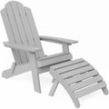 Chaise Adirondack pliante d'extérieur WINSOON 2 pièces toutes saisons en HIPS avec ottoman