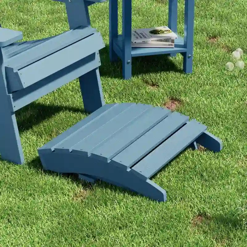 Chaise Adirondack pliante d'extérieur WINSOON 2 pièces toutes saisons en HIPS avec ottoman