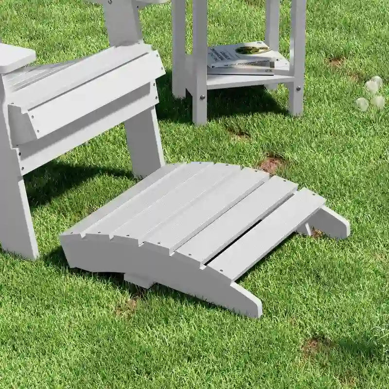 Chaise Adirondack pliante d'extérieur WINSOON 2 pièces toutes saisons en HIPS avec ottoman