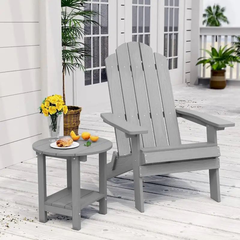 WINSOON HIPS Toutes Saisons Tables d'Appoint Extérieures à 2 Niveaux Adirondack, Lot de 2