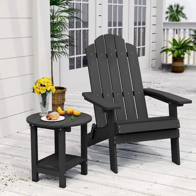 WINSOON HIPS Toutes Saisons Tables d'Appoint Extérieures à 2 Niveaux Adirondack, Lot de 2