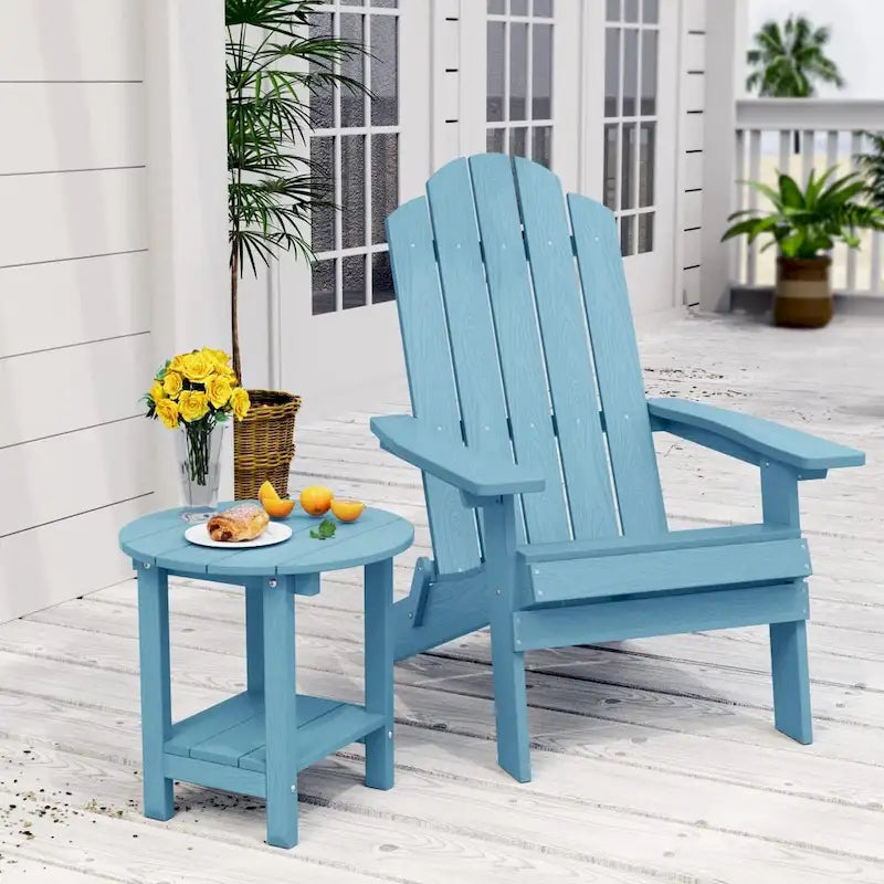 WINSOON HIPS Toutes Saisons Tables d'Appoint Extérieures à 2 Niveaux Adirondack, Lot de 2
