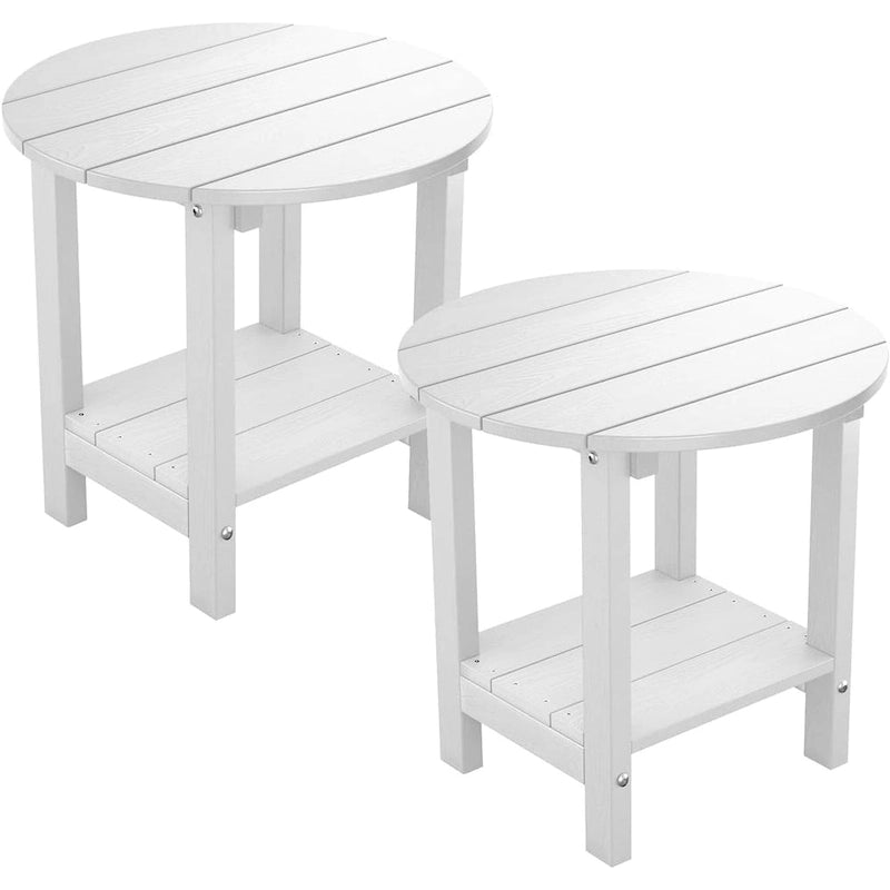 WINSOON HIPS Toutes Saisons Tables d'Appoint Extérieures à 2 Niveaux Adirondack, Lot de 2