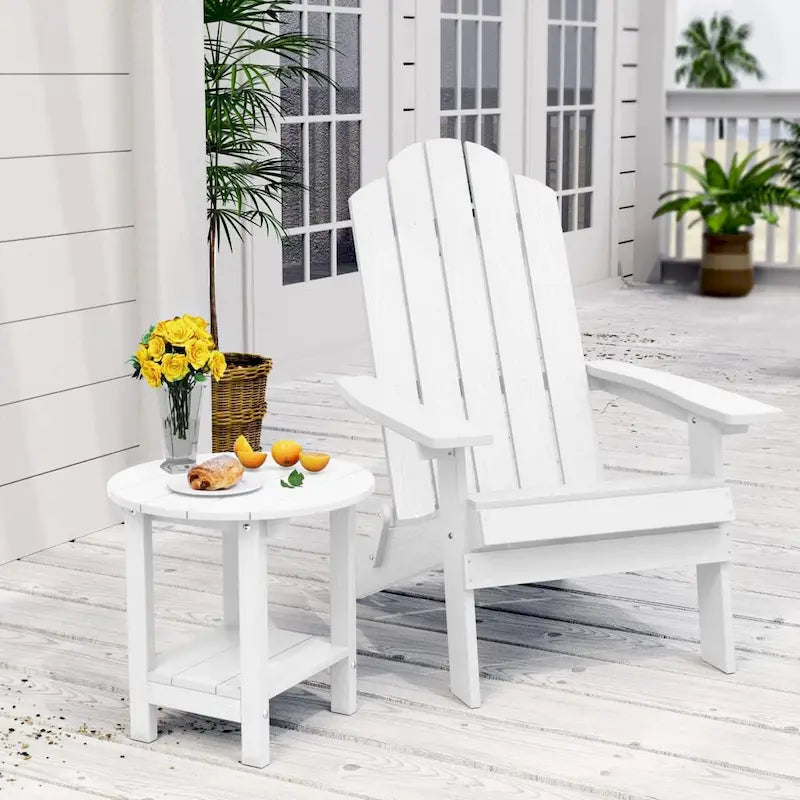 WINSOON HIPS Toutes Saisons Tables d'Appoint Extérieures à 2 Niveaux Adirondack, Lot de 2